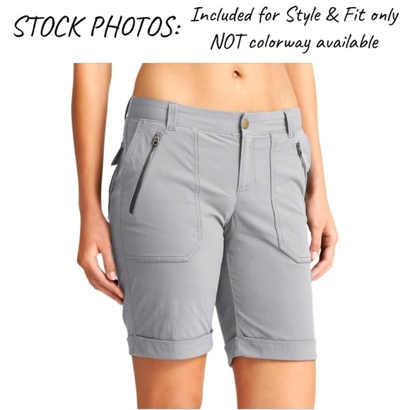 Athleta Tan Trekkie Mid Rise Bermuda Shorts Size 2 - Picture 13 of 14